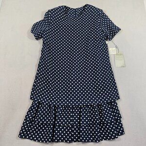 California Design by Dorothy Samuel Dress Womens 16 Petite Blue White Vintage